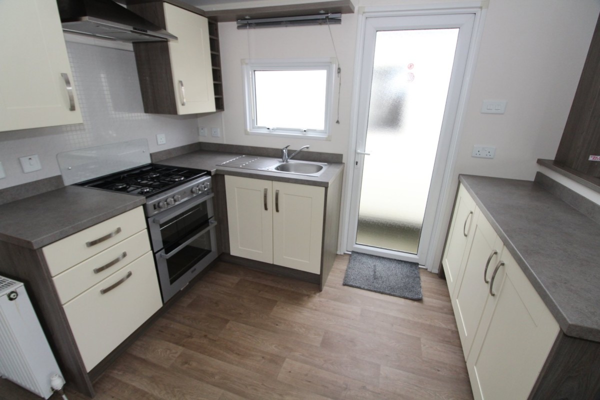 modern kitchen in the 2015 Willerby Cameo