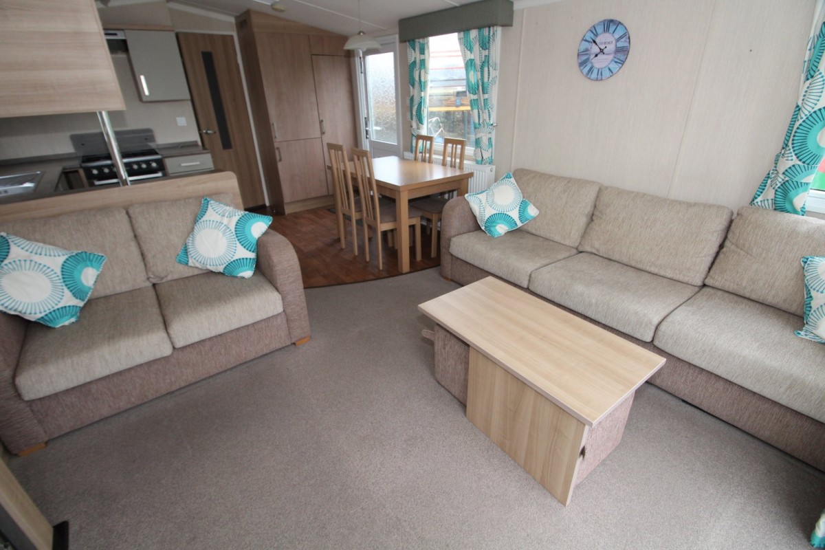 lounge to dining area in the 2012 Swift Bordeaux