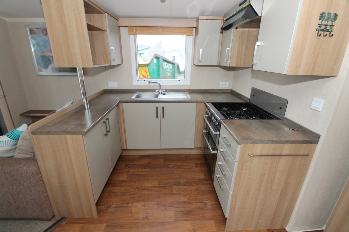 u shaped kitchen in the 2012 Swift Bordeaux