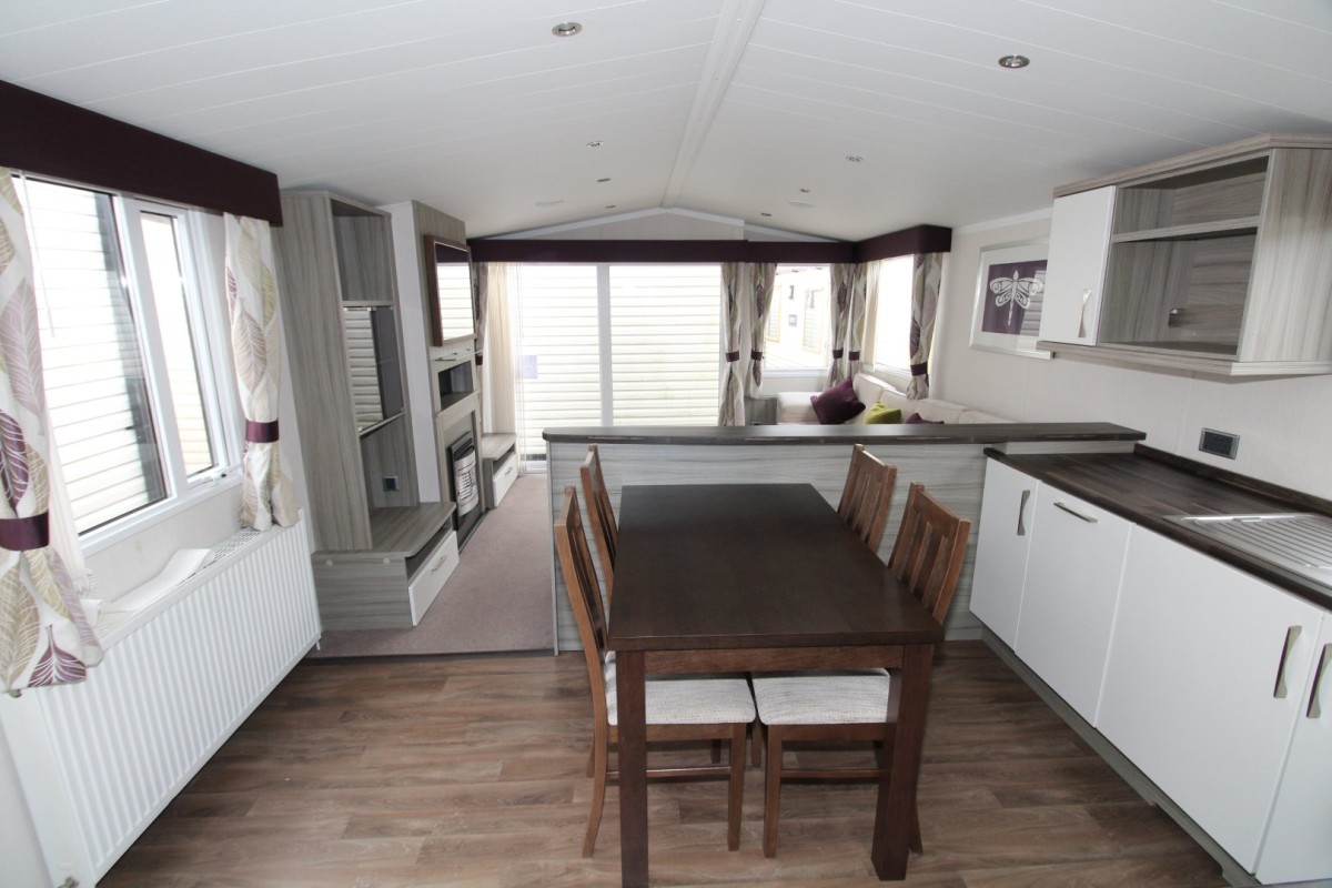 dining area to lounge in the 2015 Swift Moselle