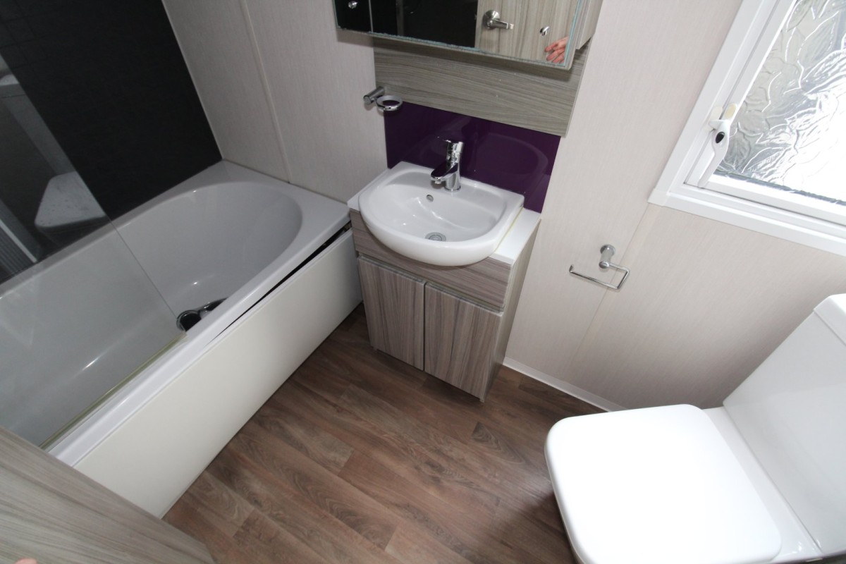 en-suite bathroom in the 2015 Swift Moselle