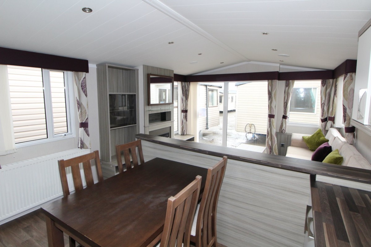 2015 Swift Moselle dining area to front patio doors