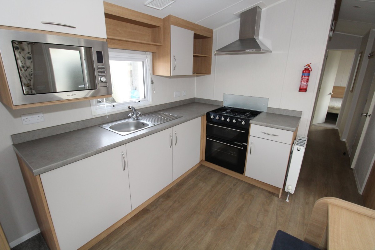 modern kitchen in the 2021 Willerby Kelston