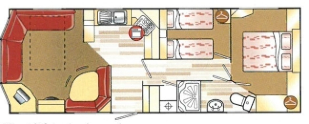 Willerby Richmond 33x12 2 bed floorplan